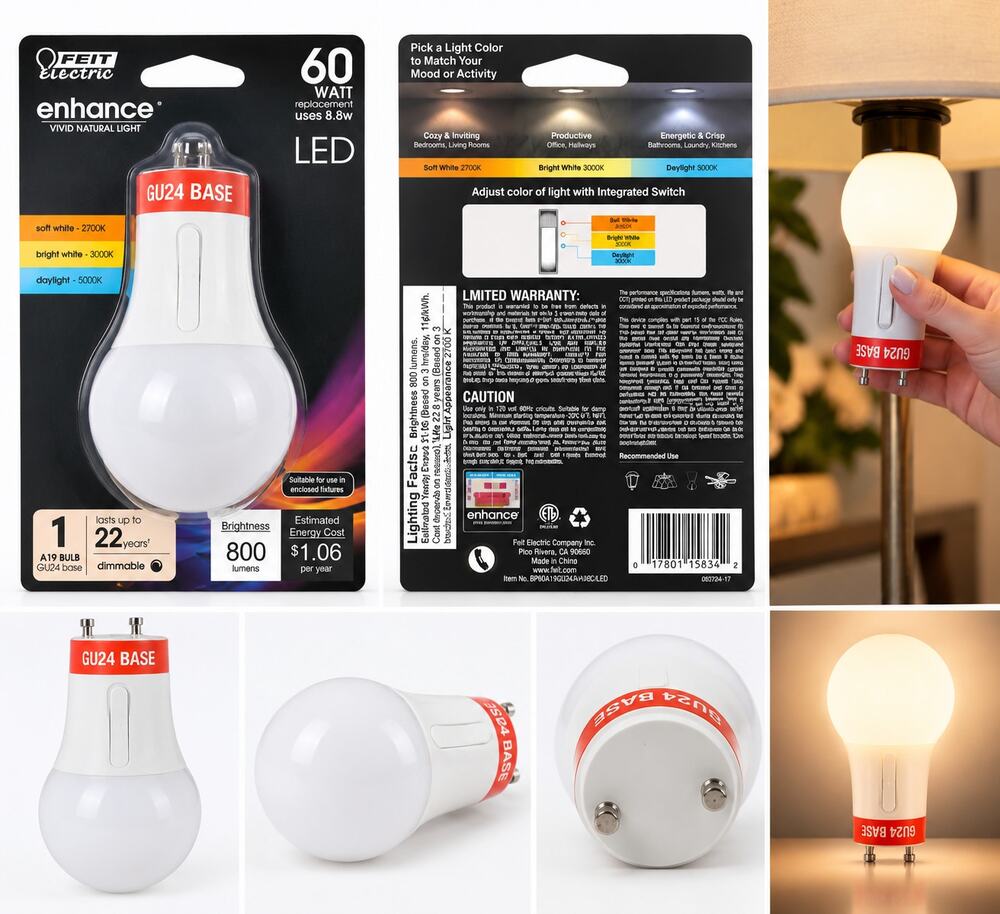 Feit Electric Enhance 60W Replacement LED Bulb – GU24 Base